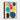 Conversations in Colorful Geometric Shapes Framed Canvas (Walnut) / 16 x 20