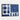 Indigo Depths Abstract Canvas Framed Canvas (Black) / 48 x 32