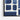 Indigo Depths Abstract Canvas Framed Canvas (Black) / 48 x 32
