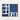 Indigo Depths Abstract Canvas Framed Canvas (Walnut) / 48 x 32