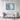 Azure Brushstrokes of Modern Serenity Framed Canvas (Black) / 20 x 16