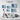 Azure Brushstrokes of Modern Serenity Canvas Wrap / 48 x 32