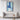Tranquil Blues Geometric Serenity Framed Canvas (Walnut) / 18 x 24