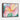 Blossoming Embrace: Vibrant Floral Impression Framed Canvas (Walnut) / 48 x 32