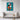 Vivid Whimsy on Teal Canvas Framed Canvas (Black) / 30 x 40