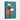 Vivid Whimsy on Teal Canvas Framed Canvas (Walnut) / 20 x 30