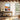 Sunlit Path Through Colorful Abstract Framed Canvas (Black) / 32 x 48